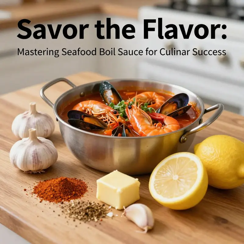 A vibrant display of essential ingredients for homemade seafood boil sauce.