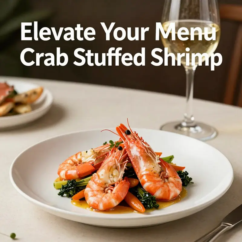 Fresh ingredients laid out to create crab stuffed shrimp, showcasing the quality necessary for the dish.