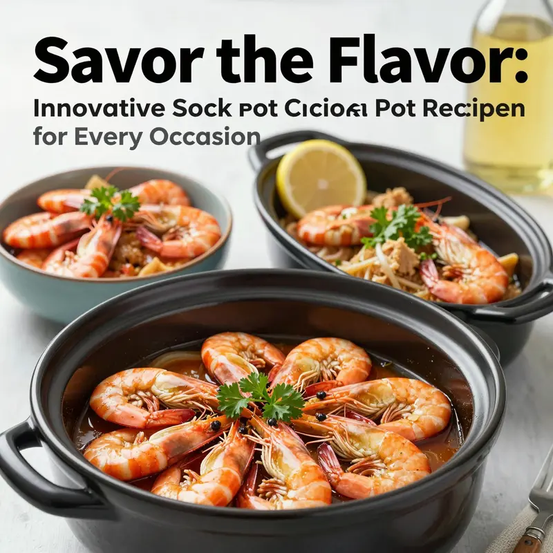 An array of shrimp crock pot dishes showcasing delicious meal options for every occasion.