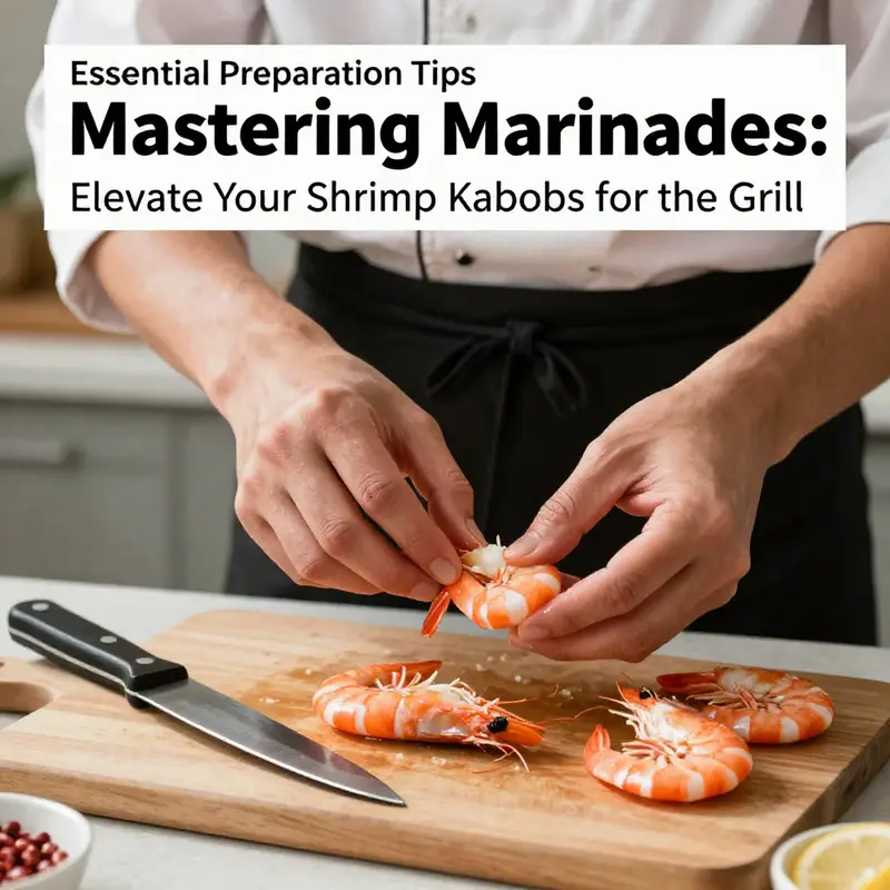 Essential ingredients for a vibrant shrimp kabob marinade, showcasing freshness and flavor.