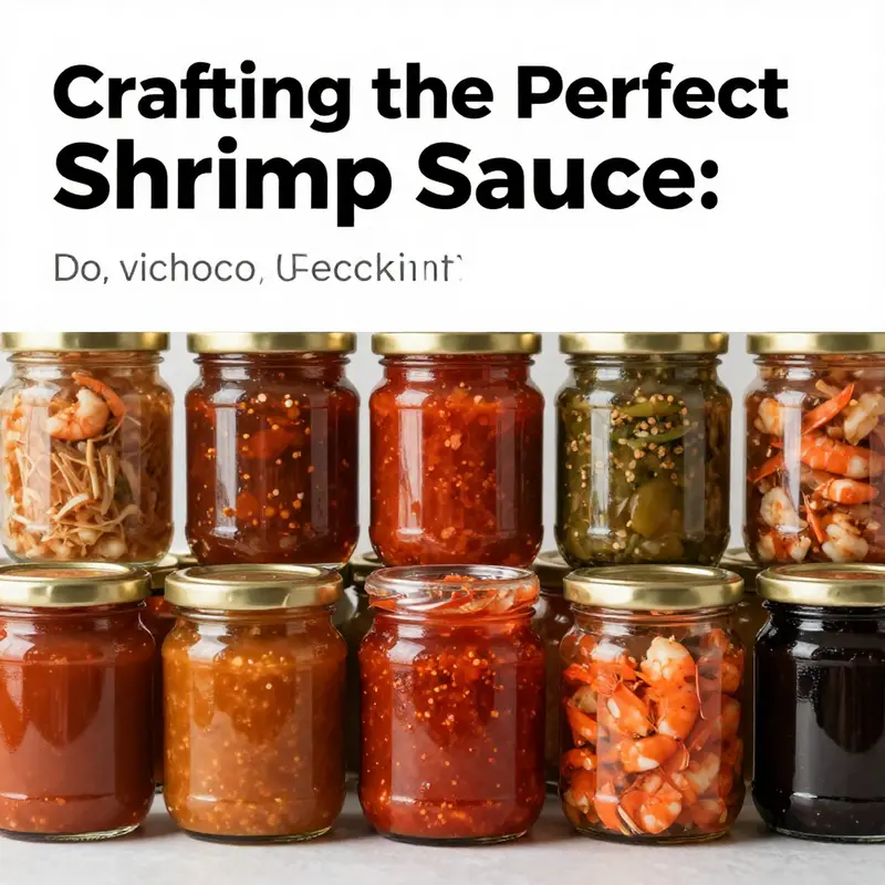 Various shrimp sauces in jars showcasing the culinary craftsmanship discussed in the article.