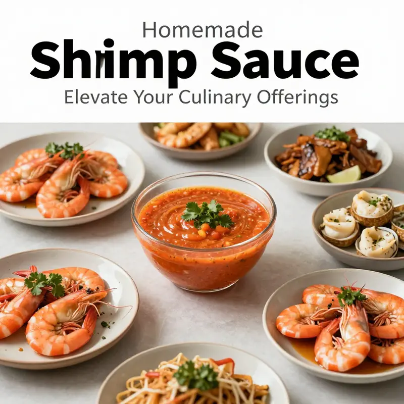 An appealing assortment of dishes paired with shrimp sauce, emphasizing its role in enhancing culinary experiences.