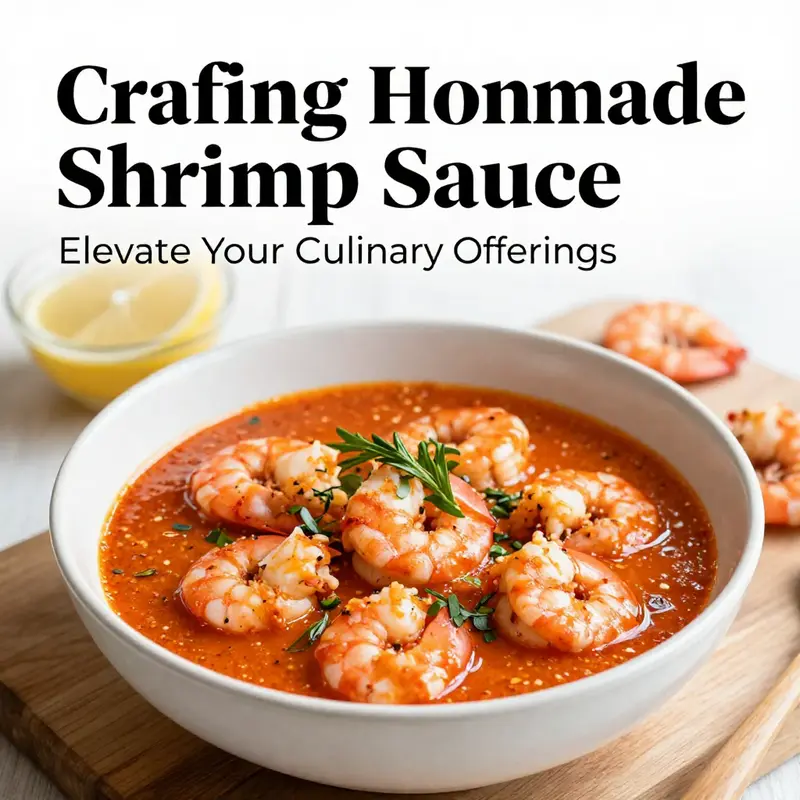 A vibrant arrangement of essential ingredients for crafting homemade shrimp sauce.