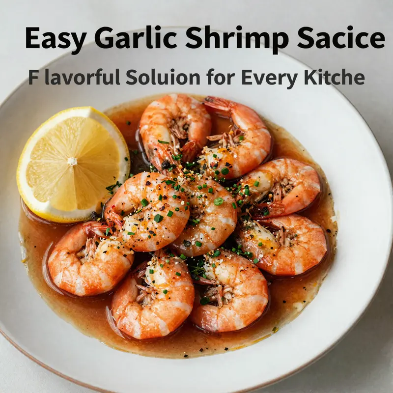 Essential ingredients for an easy garlic shrimp sauce, highlighting freshness and quality.