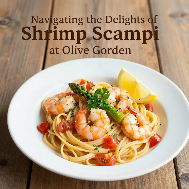 A vibrant presentation of Shrimp Scampi at Olive Garden, showcasing its culinary artistry and taste appeal.