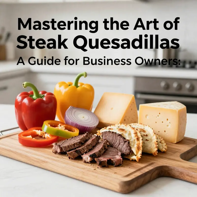 A selection of fresh ingredients essential for crafting perfect steak quesadillas.