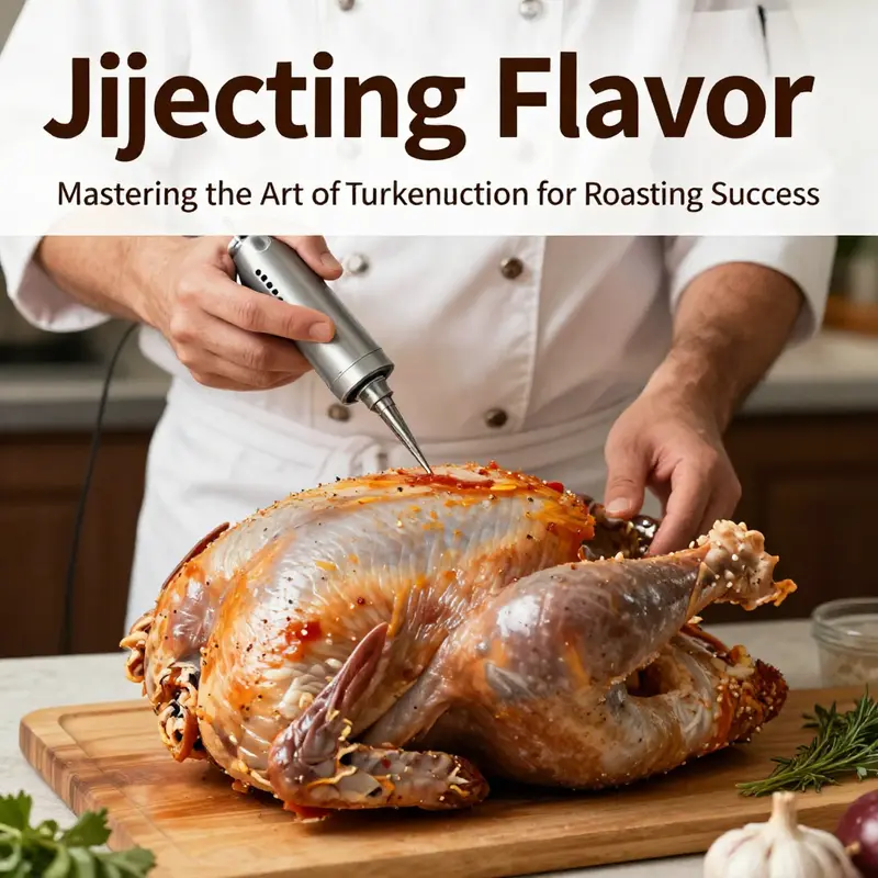 A selection of essential ingredients used for turkey injection, showcasing flavor-enhancing components.