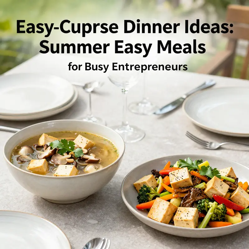 A refreshing two-course meal ideal for summer evenings, emphasizing simplicity and flavor.