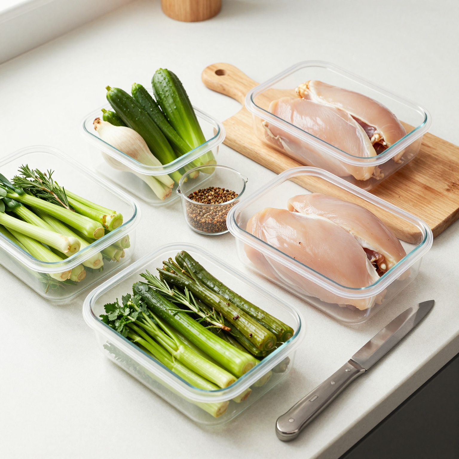 Healthy Meal Prep Setup