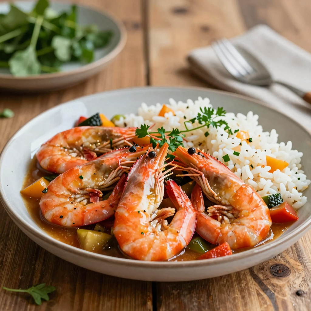 Delicious slow cooker shrimp dish