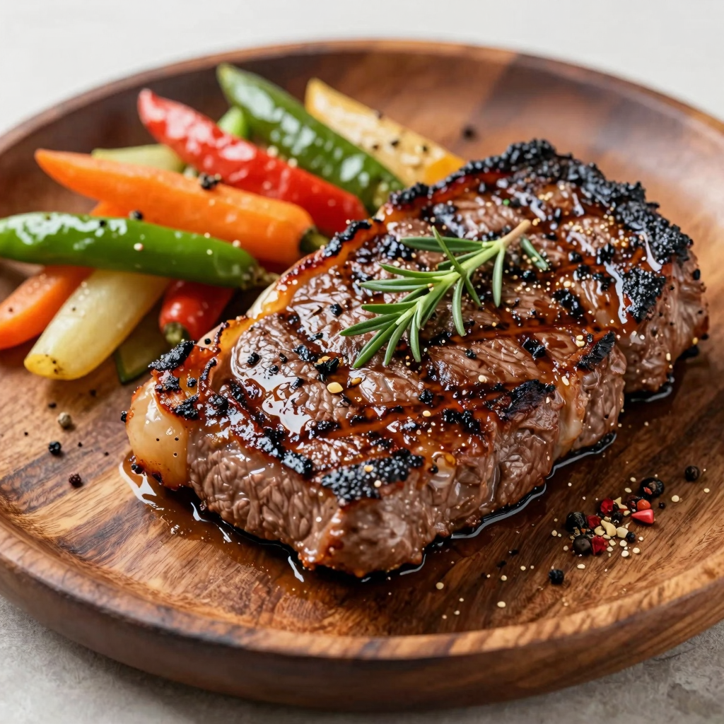 Perfectly cooked chipotle steak