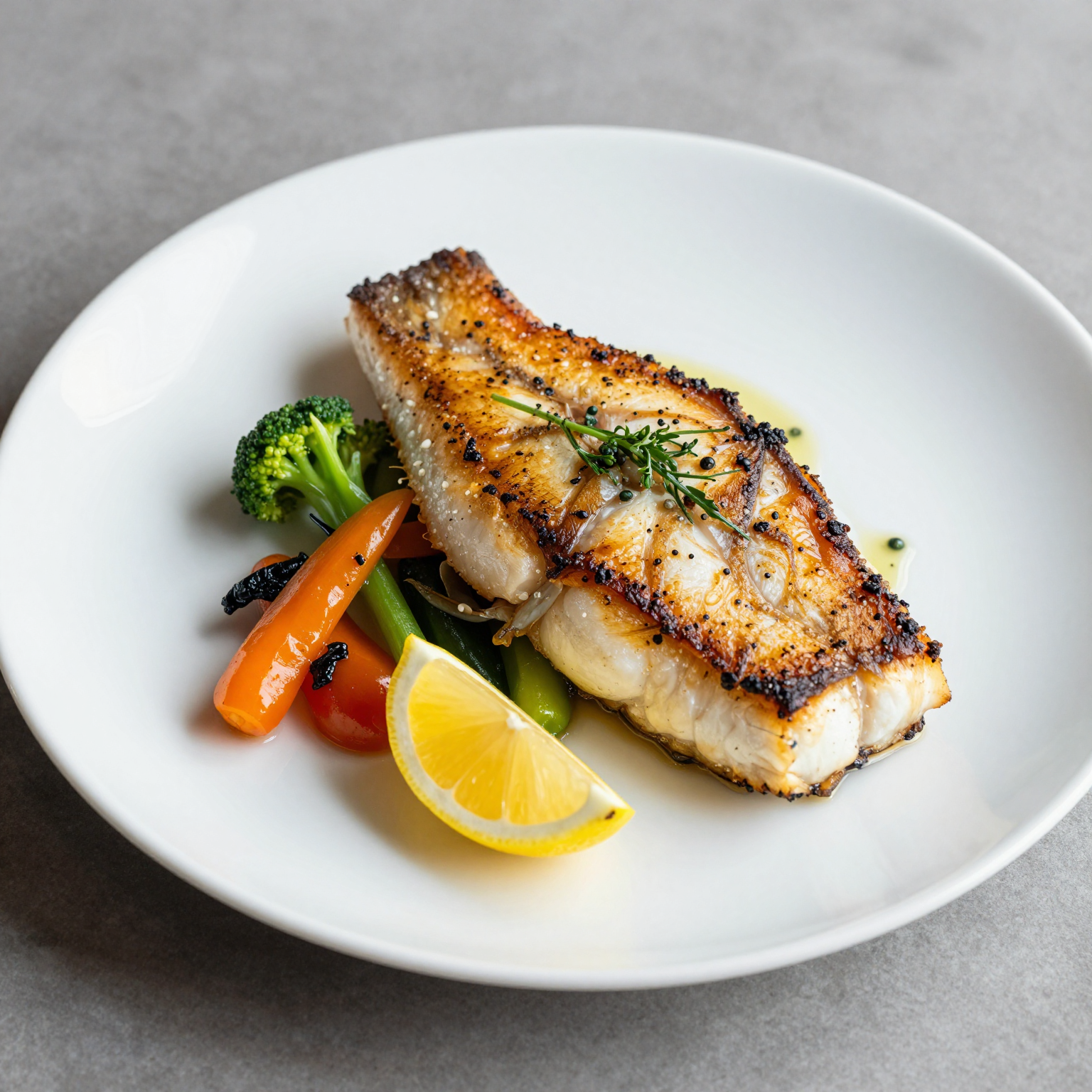 Plated Barramundi Dish