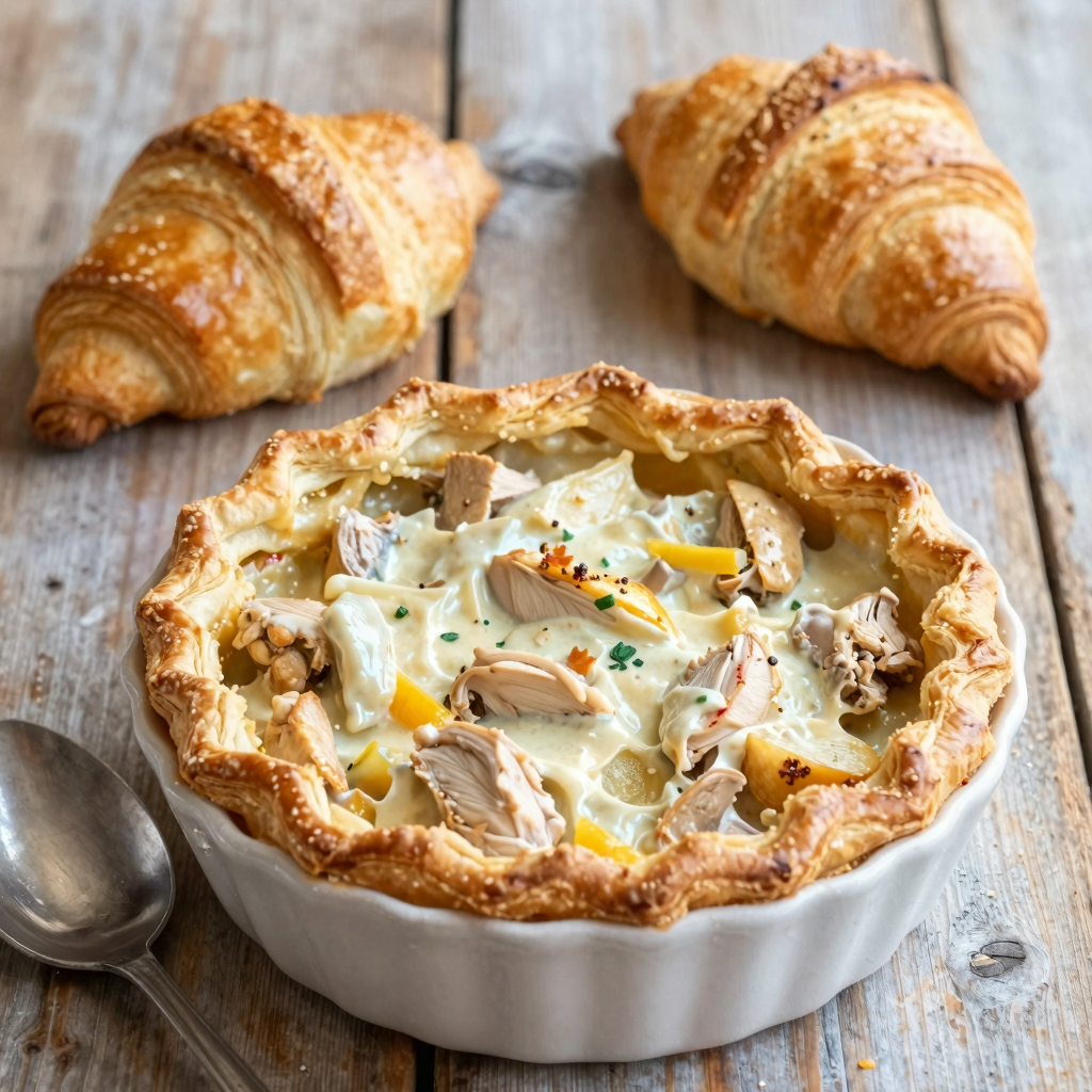Chicken pie with crescent rolls