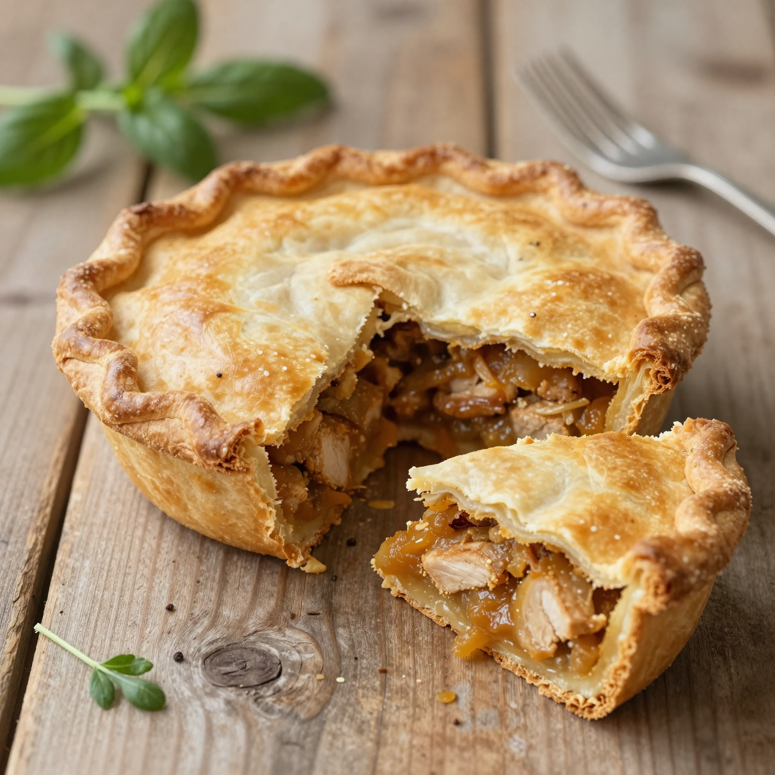 A delicious chicken pie made with crescent rolls