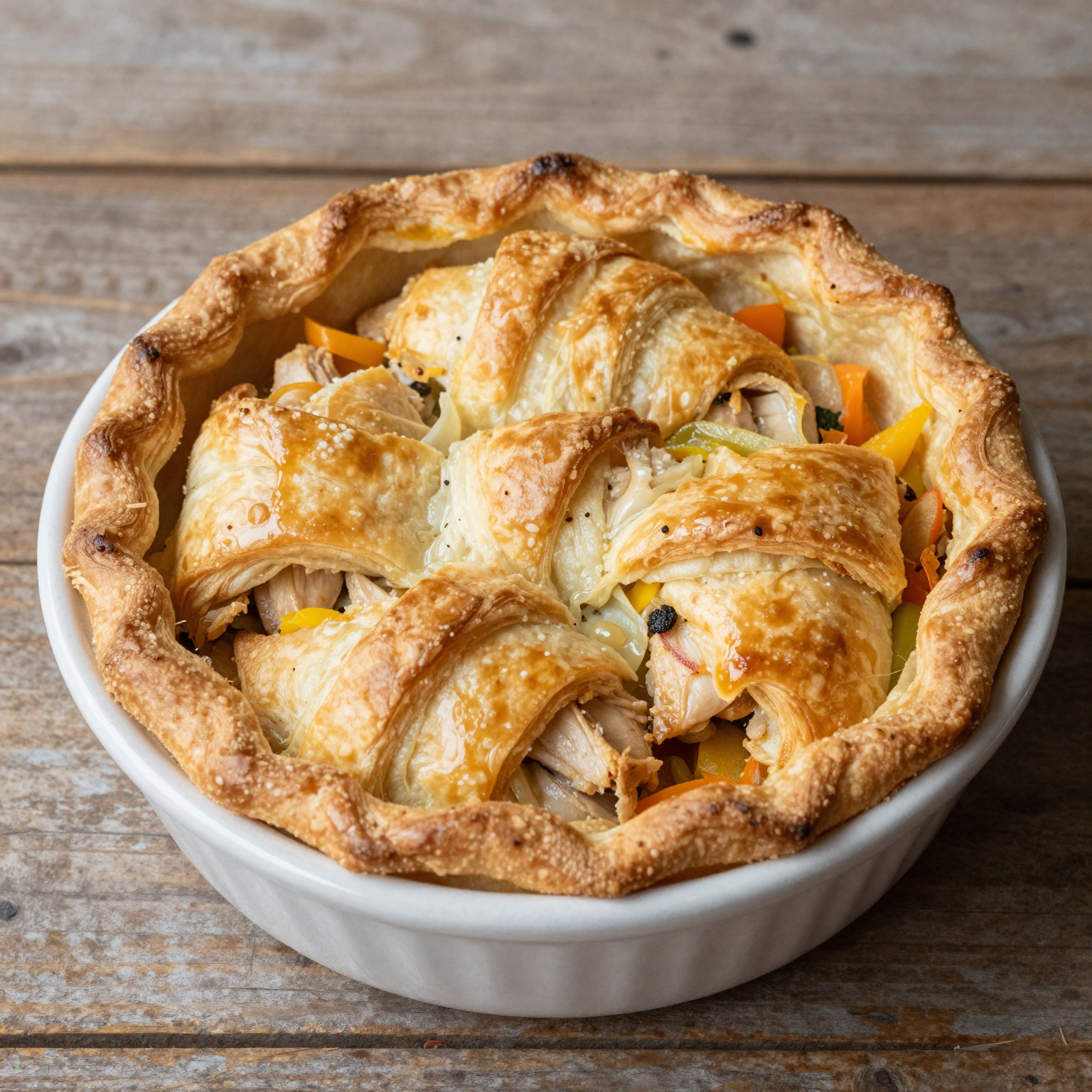 Chicken Pie with Crescent Rolls